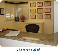 The front desk at our Santa Rosa Office